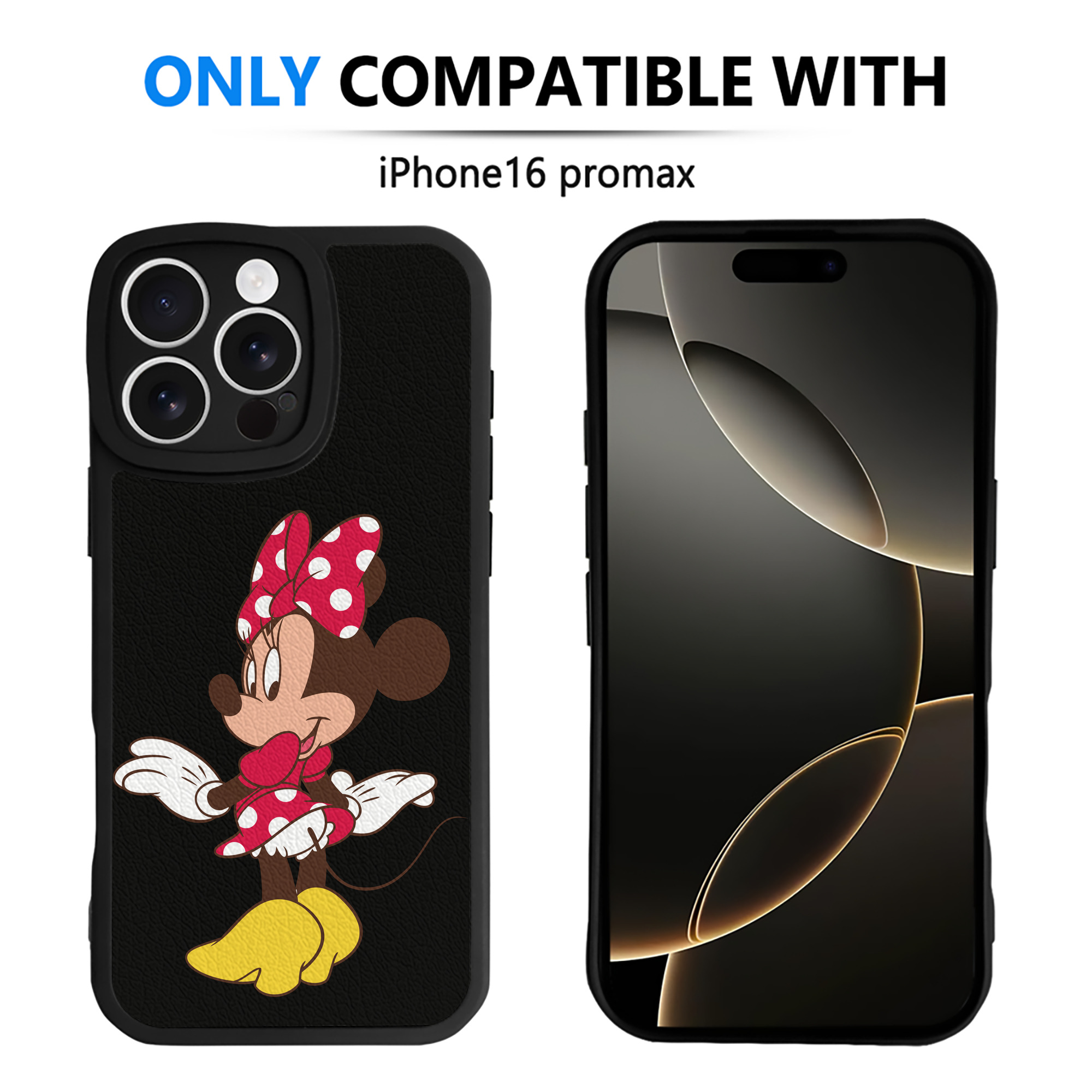（画像用） ミッキーマウス Mickey Mouse 【iPhone 16シリーズ対応】シリコンスマホケース（レザー調） 材質：シリコン